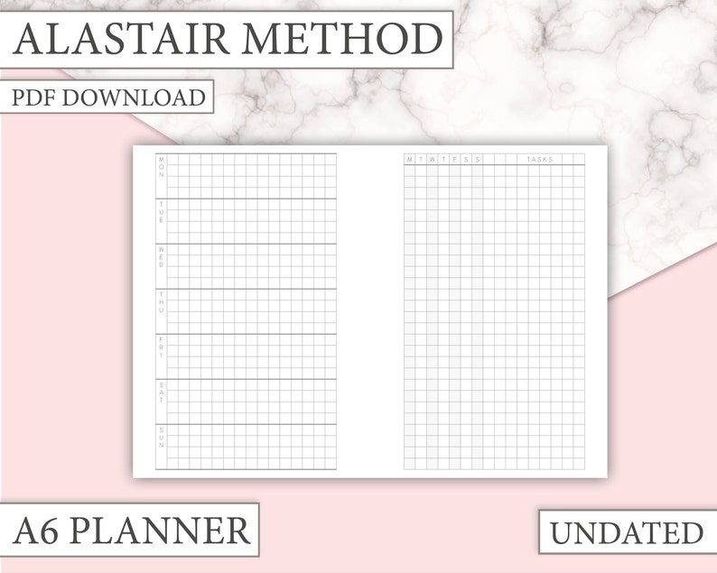 Alastair Method A6 Printable Planner Insert, Undated Pdf Printable ...