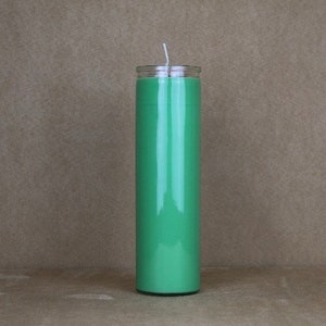 Green Prayer Candle / Healing Candle / Abundance Candle / Luck Candle / Soy Wax Candle / Unscented Candle / 5 Day Burn Candle