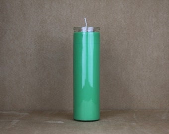 Green Prayer Candle / Healing Candle / Abundance Candle / Luck Candle / Soy Wax Candle / Unscented Candle / 5 Day Burn Candle