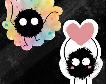 Studio Ghibli Inspired Sticker Pack - Waterproof Vinyl Sticker Hand Drawn Art Decal