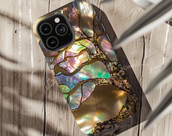 Rainbow Abalone Tree artistic print Tough Case iPhone/ Galaxy