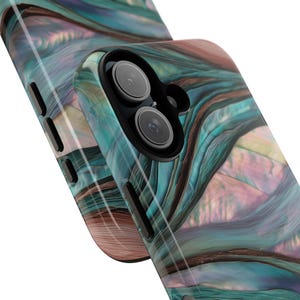 Stylish Phone Case with Abstract Blue Swirl Design, Tough Cases image 9