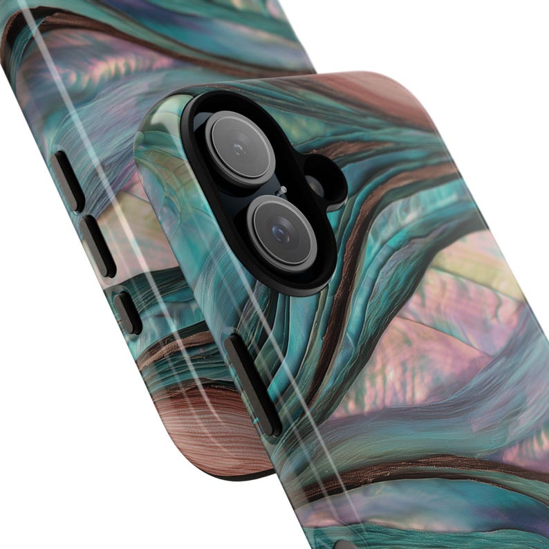 Stylish Phone Case with Abstract Blue Swirl Design, Tough Cases image 9