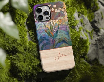 Custodie per telefono resistenti personalizzate con fiori di nascita di mughetto di maggio