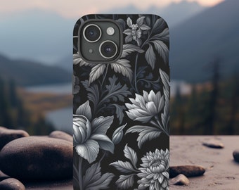 Black Floral iPhone Case: Elegant Protective Designer Cover