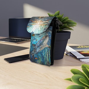 Portafoglio, piccolo portafoglio per cellulare luminoso a forma di squalo balena - Viaggia leggero con questo fantastico compagno, regalo per ogni occasione, design a forma di squalo balena