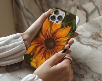 Sunflower iPhone Hülle: Florales schützendes Tech Accessoire