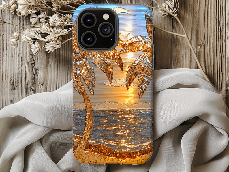 Luxurious Golden Palms tough case image 5