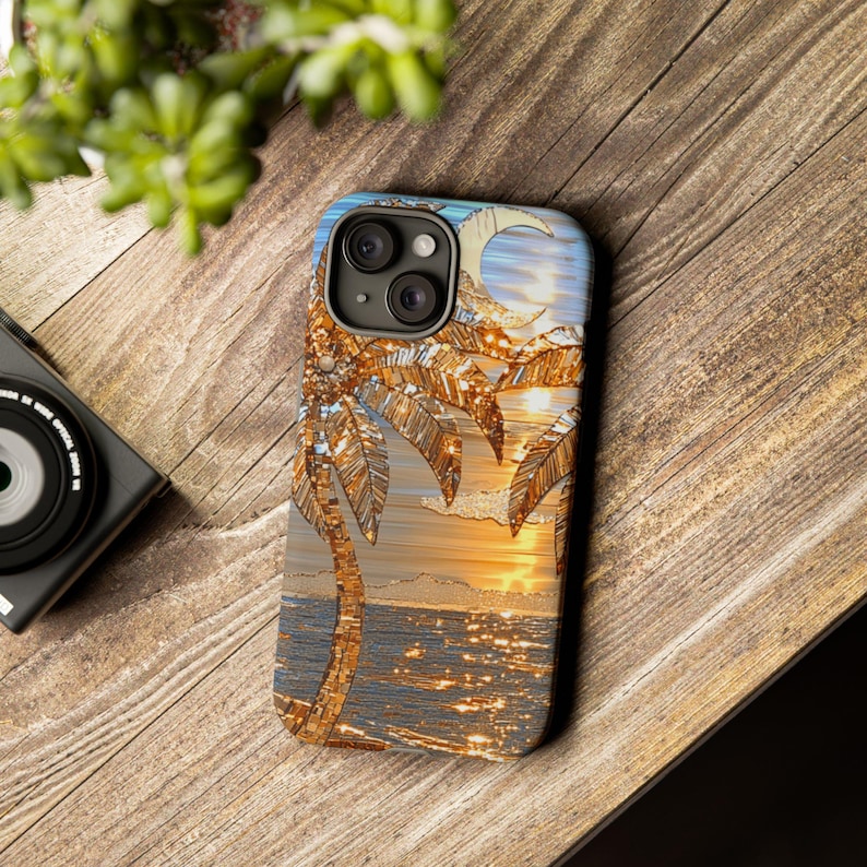 Luxurious Golden Palms tough case image 10