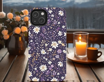 Purple Daisies Floral Tough Phone Case - iPhone & Galaxy
