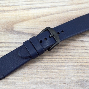 Blue Leather Watch Strap, Custom Made Watch Band, Classic Watch Band, Unisex Blue Leather Band 16mm/18mm/20mm/22mm/24mm/26mm Blue Band SALE
