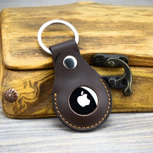 Portachiavi in pelle AirTag Portachiavi in pelle Airtags Portachiavi in pelle AirTag Custodia in pelle, Supporto in pelle per Apple Cover Air Tag Pelle personalizzata SALDI