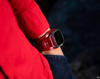 Bordeaux Apple Cuff Band 49mm Ultra, Ultra 2,3 / FREE Personalization / Customized Cuff Watch Band for Apple Watch Ultra 49mm