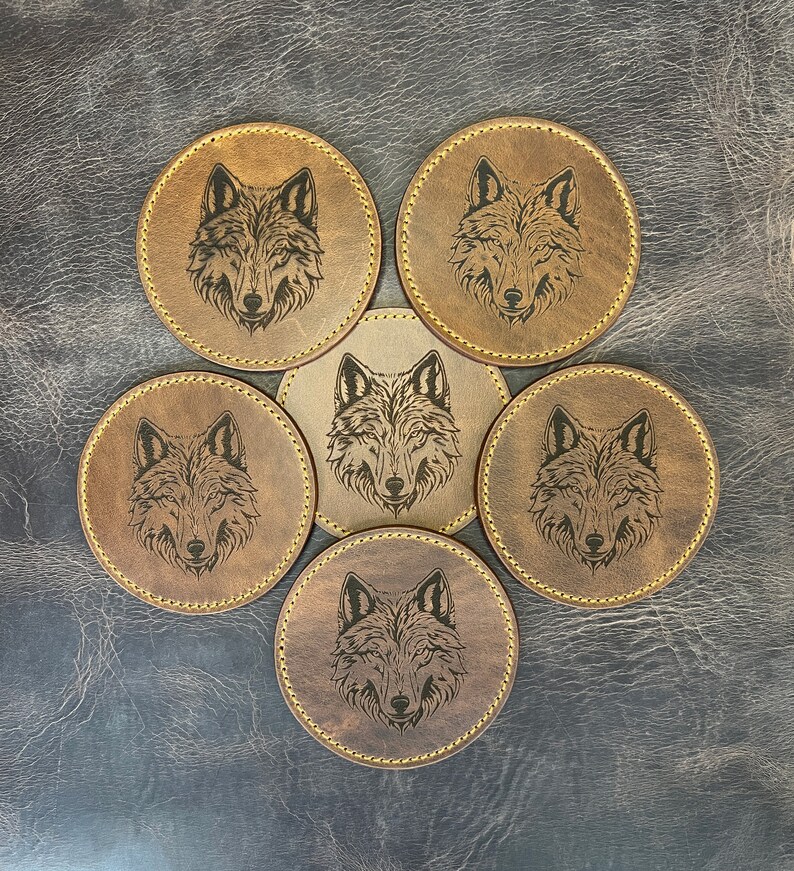 BroscolorsDesign Leather Coasters - Thumbnail 4