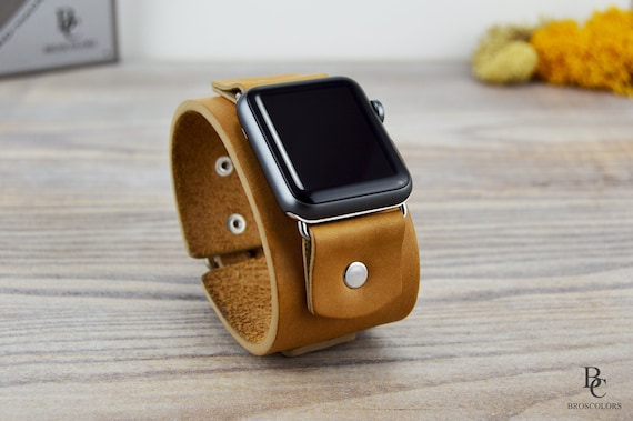 Light Brown Leather Apple Band 41mm 45mm 40mm 44mm 38mm 42mm Apple Leather Cuff Band Brown Apple Strap Series 4 5 6 7 8 SE Ultra Etsy Canada