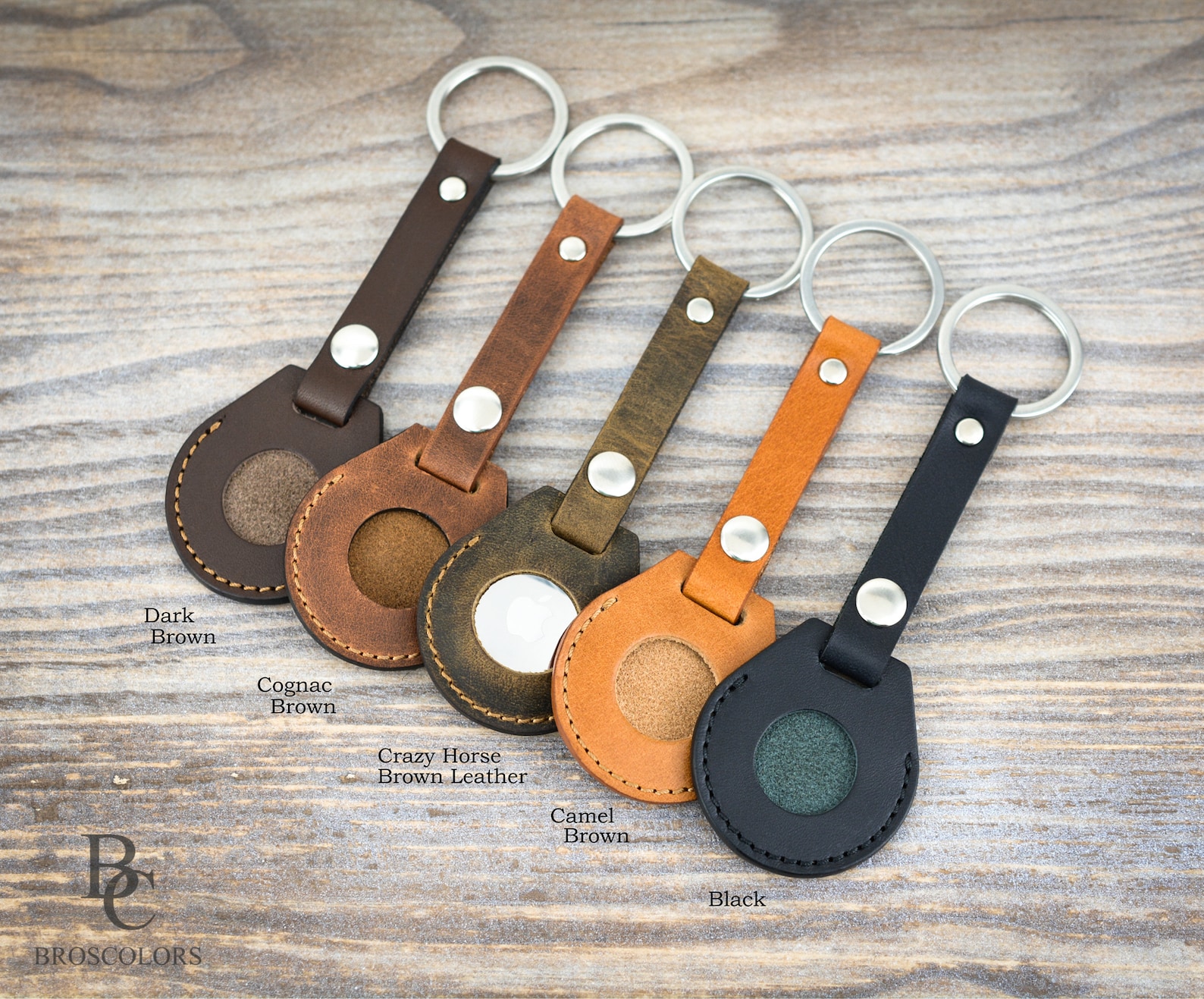 Airtag Leather Keychain Leather Airtags Airtag Keyring Leather Etsy