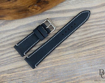 Tudor Black Bay GMT Leather Strap, Crazy Horse Leather Watch Band, Custom Strap All Models - Black Bay Pro/GMT S G/Chrono S G/ Bronze, BB58