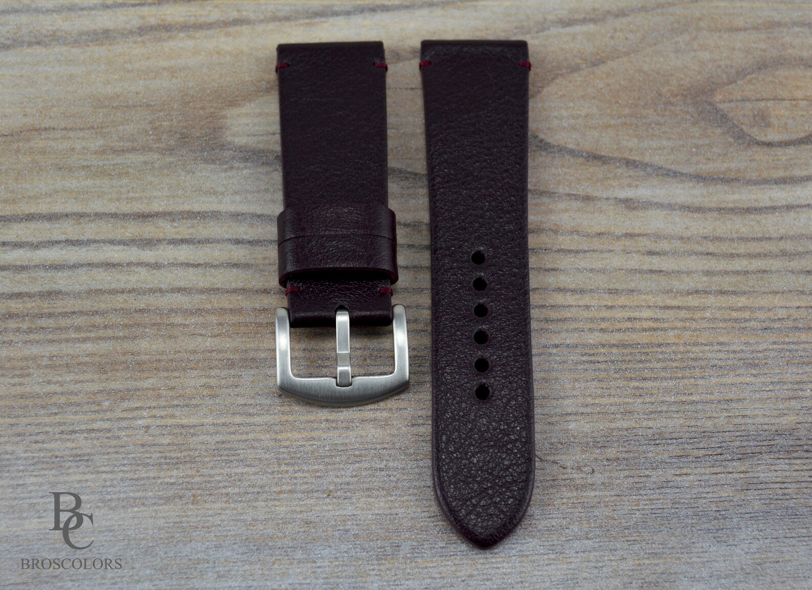 Bordeaux Leather Watch Strap Flexible Leather Watch Band Etsy