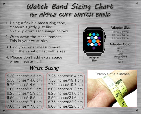 Inch Wrist Watch Size Chart Inch Watch Size For 16cm Wrist Watch