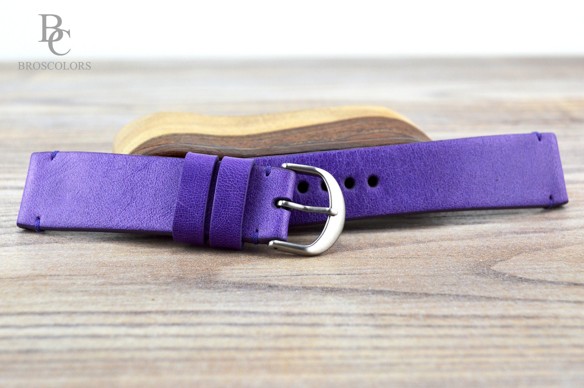 Bracelet De Montre ZRC En Cuir D'agneau Violet - 18 Mm - Neuf Avec étiquettes