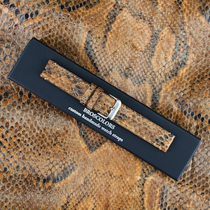 Snake Leather Watch Band / Genuine Python Leather Watch Strap, Snake Leather Watch Strap, Unisex Watch Strap for Male or Female, Snake Watch
