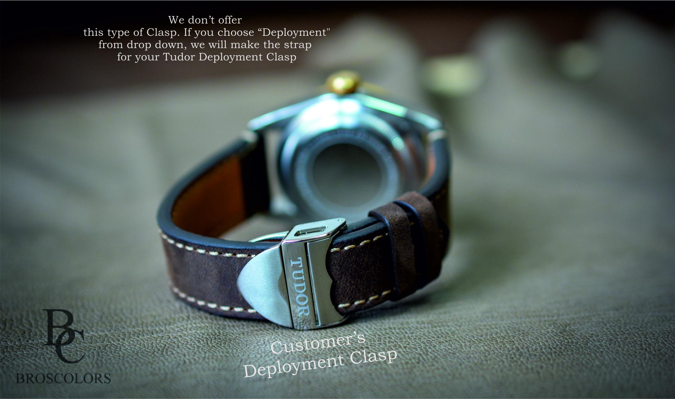 Tudor Black Bay GMT Leather Strap, Crazy Horse Leather Watch Band