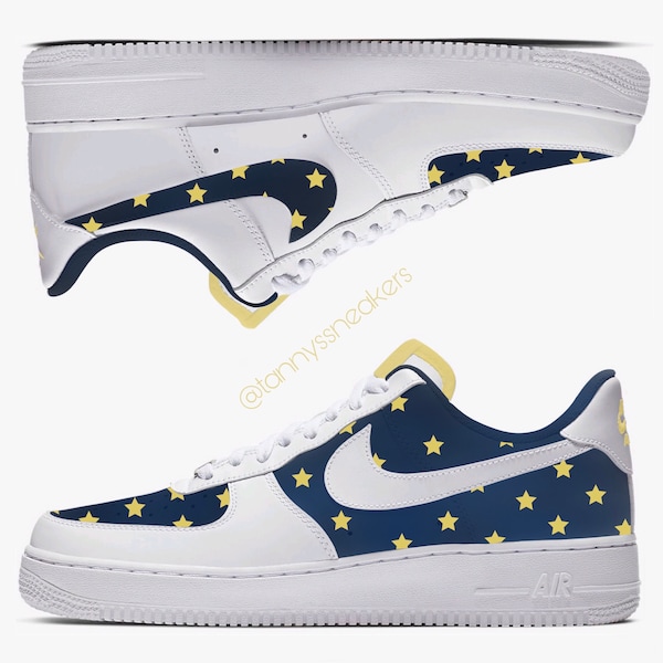 nike air force 1 black stars