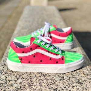 Customized Vans Old Skool Watermelon - Kids & Adult sizes