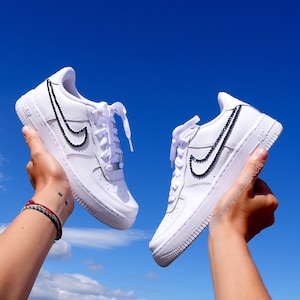 Custom Airforce 1 dark blue rhinestones