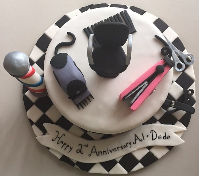 barber hairdresser chair cake