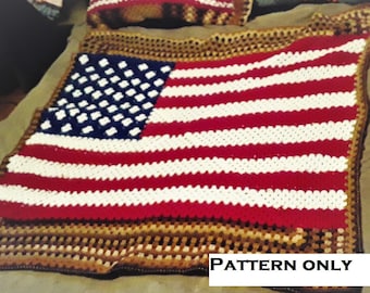 American Flag design  Continuous Square Graphgan 50 Row Graph
