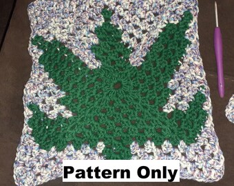 Marijuana Leaf design Continuous  Square 15 Row Project Square