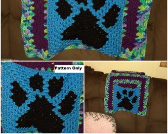 Pawprint design Continuous  Square 15 Row Project Square