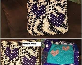 2 Hearts design Continuous  Square 15 Row Project Square