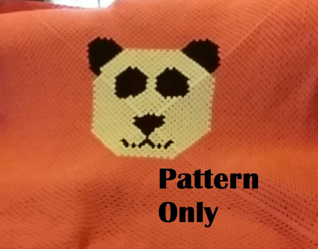 Panda Square Design Panda Design Continuous Square Graphgan 40 Row Graph - Etsy