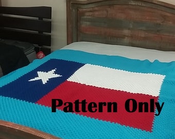 Texas Flag design  Continuous Square Graphgan 50 Row Graph