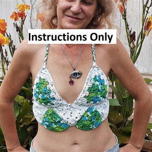 Instructions for Crochet Granny Triangle Halter Top