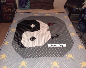 Balanced Moon design Queen size Giant Continuous Square Graphgan 60 Row Graph