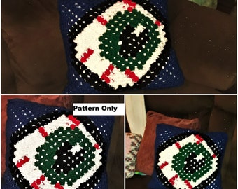 Spooky Eyeball design Continuous  Square 15 Row Project Square