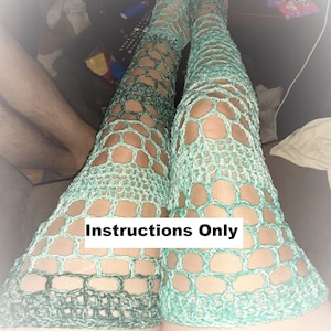 Instructions for Continuous Crochet Toeless Thigh Highs/Leg Warmers/Leggings and Matching Armlet