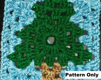 Christmas Tree design Continuous  Square 5 Inch Project Square