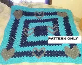 Floating Hearts design Continuous Square Graphgan 30 Row Graph