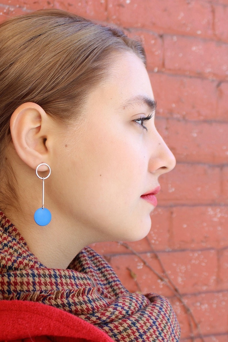 anodised aluminium silver earrings NEW Earrings in sterling silver silver aluminium
