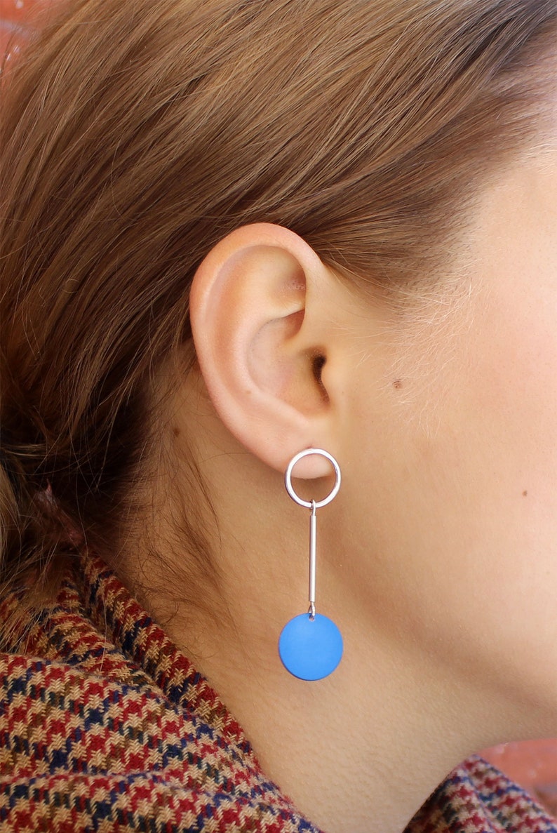 anodised aluminium silver earrings NEW Earrings in sterling silver silver aluminium