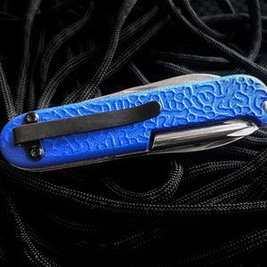 Swiss Army Knife Scales w/ Clip 91mm/3.6in ORGANIC pattern image 6