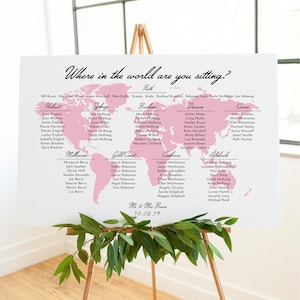 Reise Thema Hochzeit Tischplan, Sitzplan