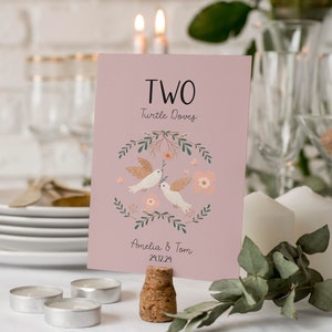 12 dagen kerstbruiloft tafelnummerkaarten - perfect voor decemberbruiloften!