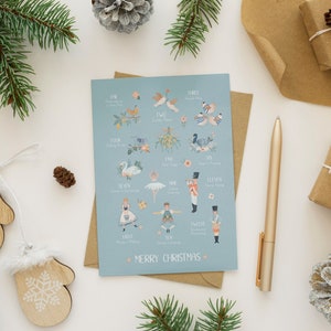 12 Tage Weihnachten l Weihnachtskarten l 4er Pack