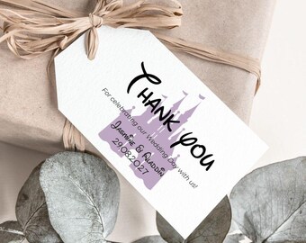 Disney Theme Wedding Favour Tags | Thank You Labels | Gift Tags