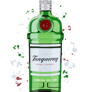 Tanqueray Gin Bottle Wall Art Print image 2